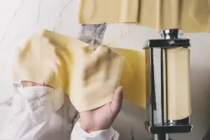 Rolled dough for homemade italian pasta lasagna
