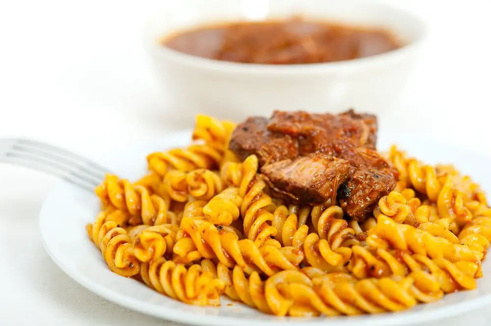 Fusilli Pasta Seasoned With Neapolitan Ragu