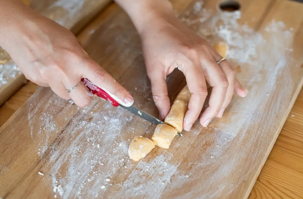 Chef at Work Making Pumpkin Gnocchi