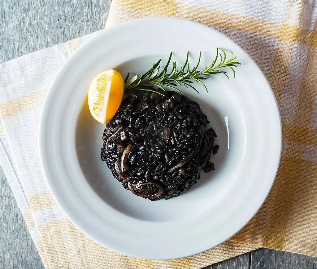 Black risotto with squid ink
